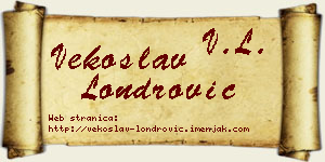 Vekoslav Londrović vizit kartica